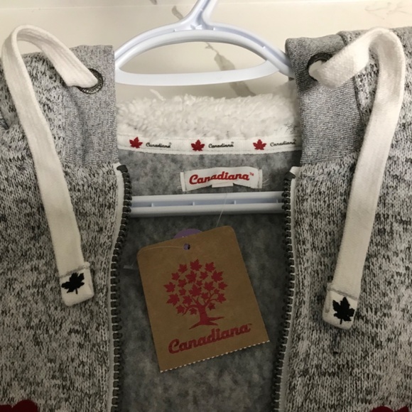Canadiana Grey Canada Hoodie Women’s S Small NWT - Picture 7 of 9